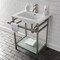 Kingston Brass VPB24187W18 24-Inch Ceramic Console Sink (1-Hole), White/Brushed Nickel VPB24187W18 - alternate 2